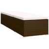 vidaXL Záhradné ležadlo s podložkou a stolíkom polyratan hnedé