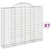 vidaXL Obl&uacute;kov&eacute; gabi&oacute;nov&eacute; ko&scaron;e 7ks 200x30x160/180cm pozinkovan&eacute; železo