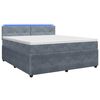 vidaXL Posteľ boxspring s matracom Tmavosiv&aacute; 160 x 200 cm Zamat