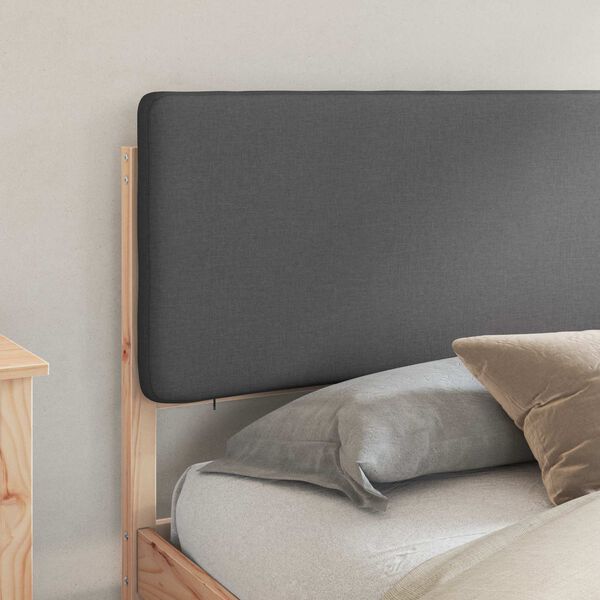 vidaXL R&aacute;m postele s čal&uacute;nen&yacute;m čelom Tmavo &scaron;ed&aacute; 200 x 200 cm