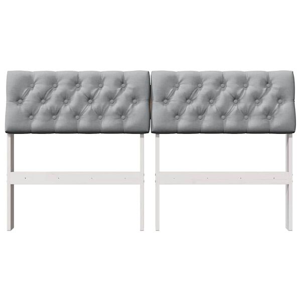 vidaXL Čal&uacute;nen&eacute; čelo postele Svetlosiv&aacute; 135 cm