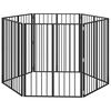 vidaXL Psia br&aacute;na 6 pcs Čierny 80 x 100 cm Pozinkovan&aacute; oceľ