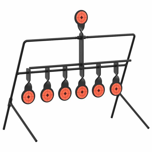 vidaXL Zresetovateľný terč Čierna 38 x 20,5 x 33 cm Oceľ