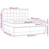 vidaXL Posteľn&yacute; r&aacute;m boxspring s matracom kr&eacute;mov&yacute; 160x200 cm l&aacute;tka
