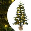 vidaXL Mini vianočn&yacute; stromček 60 cm 25 LED Tepl&aacute; biela PVC a PE Zelen&aacute;