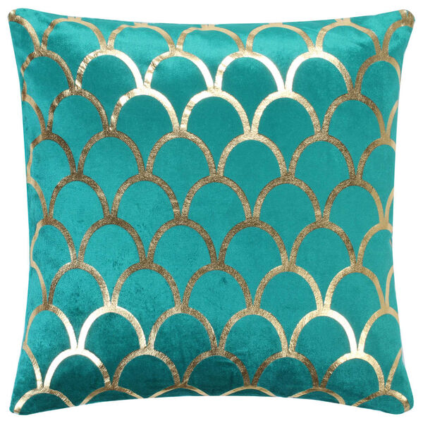 vidaXL Vankúše 2 ks zelené a zlaté 40x40 cm zamat lesklá potlač