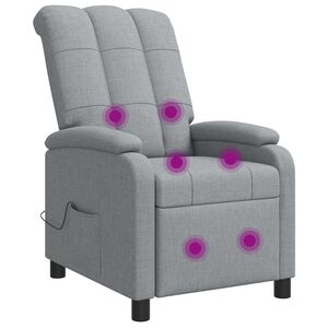 vidaXL Mas&aacute;žne relaxačn&eacute; kreslo Svetlosiv&aacute; L&aacute;tka