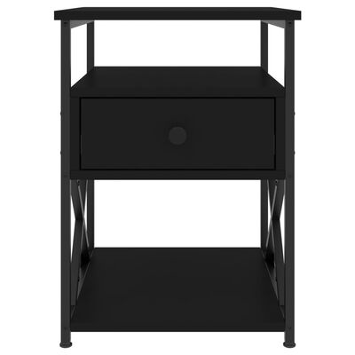 vidaXL Nočný stolík čierny 40x42x55 cm kompozitné drevo