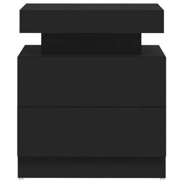 vidaXL Nočný stolík čierny 45x35x52 cm drevotrieska
