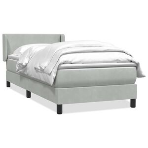 vidaXL Box Spring Posteľ s matracom Svetlosiv&aacute; 90x210 cm Zamat