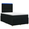 vidaXL LED boxspring posteľ s matracom Čierna 120 x 200 cm L&aacute;tka