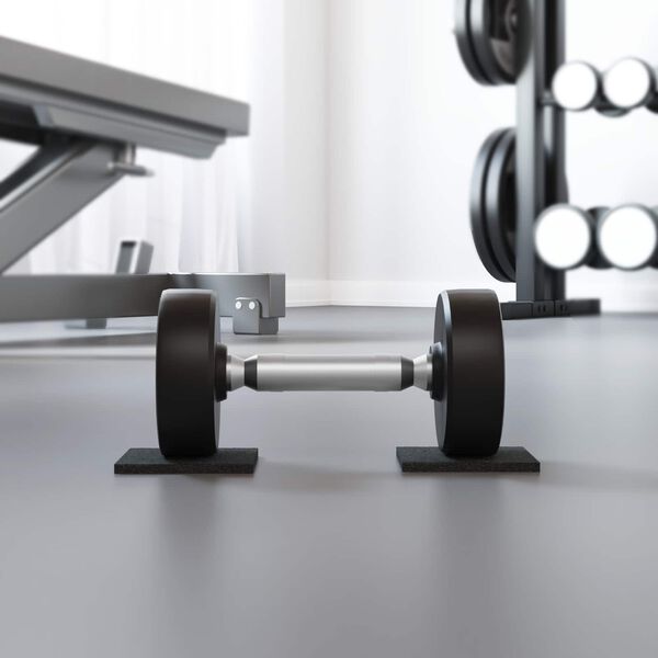 vidaXL Pad z gumov&yacute;ch gran&uacute;l na dvor Čierny 9 x 9 x 0,6 cm Guma