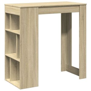 vidaXL Barov&yacute; st&ocirc;l s policami dub sonoma 102x50x103,5 cm kompoz. drevo