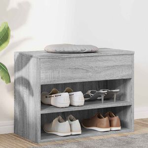 vidaXL Lavica na top&aacute;nky siv&aacute; sonoma 60x30x45 cm spracovan&eacute; drevo