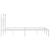 vidaXL Kovov&yacute; r&aacute;m postele s čelom biely 120x190 cm