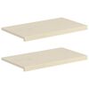vidaXL Parapety 2 ks Biela 70 x 30 x 2 cm Mas&iacute;vne dubov&eacute; drevo