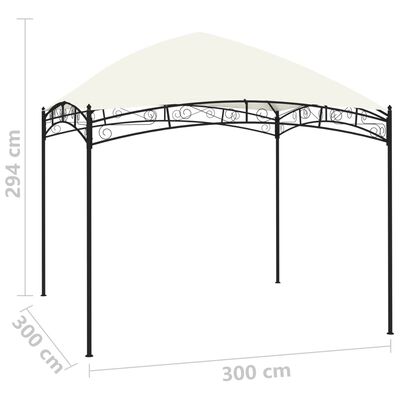 vidaXL Záhradný altánok krémový 3x3 m 180 g/m²
