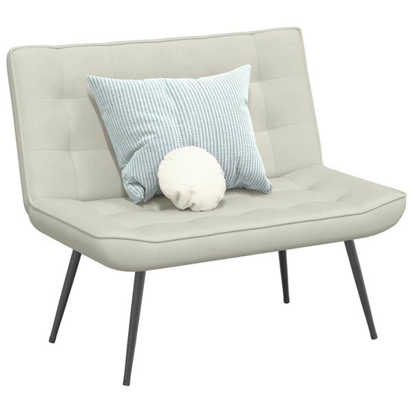 vidaXL Lavička kr&eacute;mov&aacute; 110x74x84 cm zamat