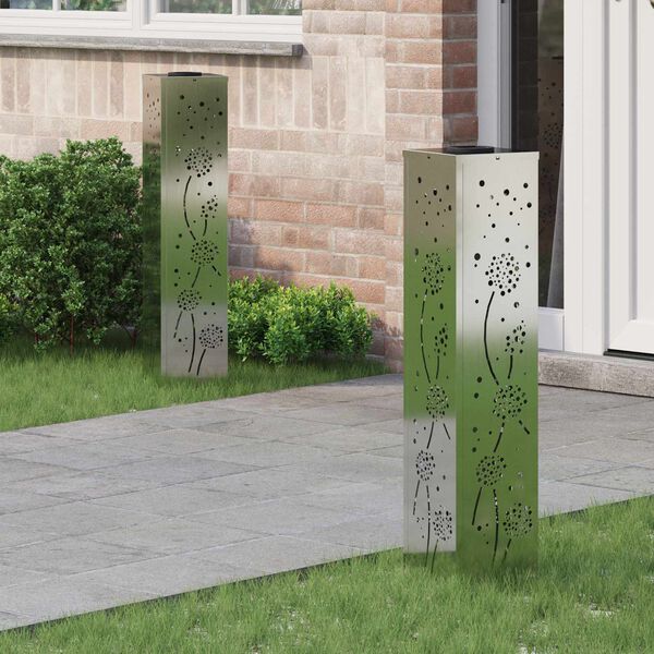 vidaXL Sol&aacute;rne LED svetlo na chodn&iacute;k 2 pcs Hrdzav&yacute; Zinkovan&yacute;