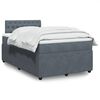 vidaXL Posteľn&yacute; r&aacute;m boxspring s matracom tmavosiv&yacute; 90x190 cm zamat