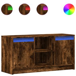 vidaXL TV stol&iacute;k s LED dymov&yacute; dub 100x34x50 cm kompozitn&eacute; drevo