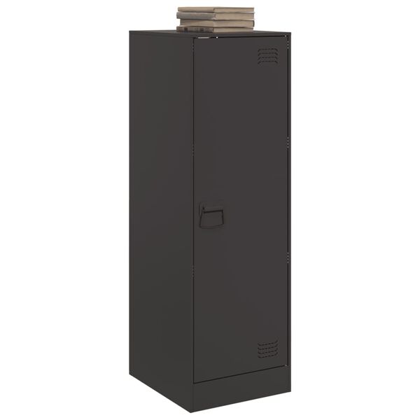 vidaXL Komoda čierna 34,5x39x107 cm oceľ