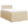 vidaXL Boxspring posteľ s matracom kr&eacute;mov&yacute; 120x200 cm l&aacute;tka