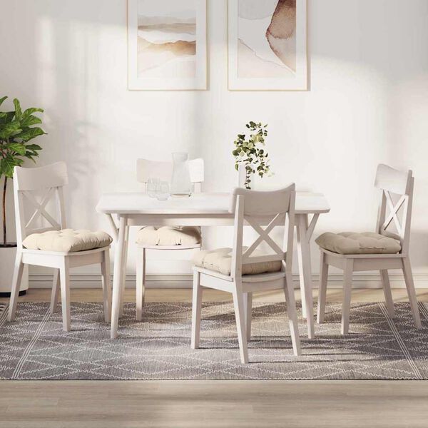 vidaXL Vank&uacute;&scaron;e na sedenie 4 pcs B&eacute;žov&aacute; 45 x 45 cm Mikrovl&aacute;kno