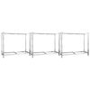 vidaXL 2-posch. stojany na pneumatiky 3ks strieborn&eacute; 110x40x110cm oceľ