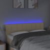vidaXL Čelo postele s LED kr&eacute;mov&eacute; 144x5x78/88 cm l&aacute;tka