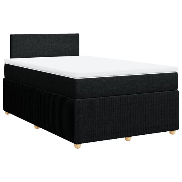 vidaXL Boxspring posteľ s matracom čierna 120x190 cm l&aacute;tka