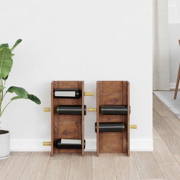 vidaXL Ro&scaron;t Hned&aacute; 24 x 13 x 54 cm Mas&iacute;vne mahag&oacute;nov&eacute; drevo