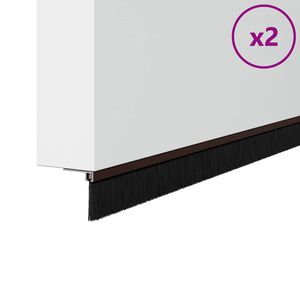 vidaXL Samolepiace tesnenia dver&iacute; s kefou 2 pcs Hned&aacute; 100 cm