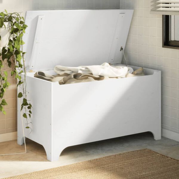 vidaXL &Uacute;ložn&yacute; box s vekom RANA biely 100x49x54 cm borovicov&yacute; mas&iacute;v