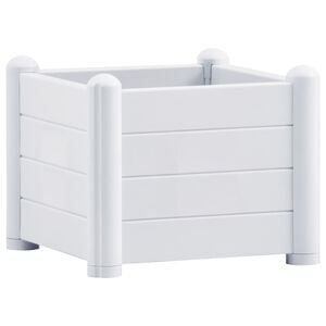 vidaXL Vyv&yacute;&scaron;en&yacute; z&aacute;hradn&yacute; z&aacute;hon PP biely 43x43x35 cm