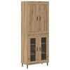 vidaXL Highboard 2 pcs Remeseln&yacute; dub 69,5 x 34 x 180 cm