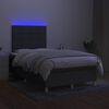 vidaXL Boxspring posteľ s matracom a LED, tmavosiv&aacute; 120x190 cm, l&aacute;tka