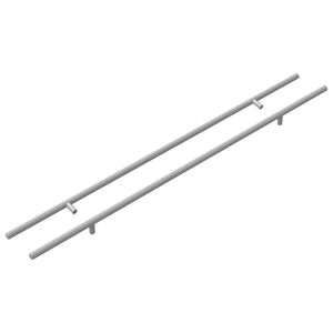 vidaXL Rukov&auml;ť skrine 2 ks Strieborn&aacute; 700mm Nerezov&aacute; oceľ