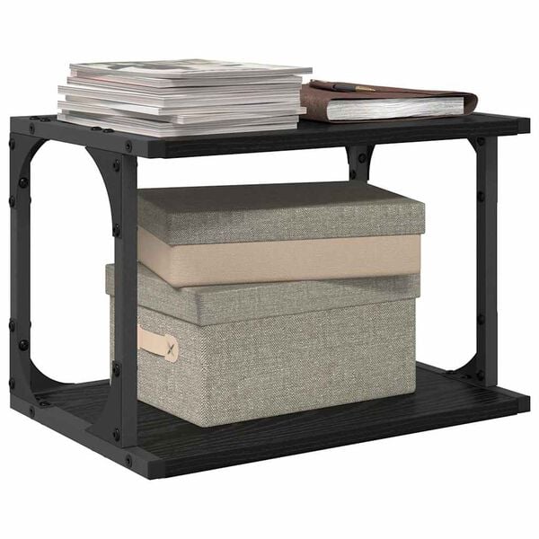 vidaXL Stojan na tlačiareň Čierny dub 41 x 28 x 33.5 cm