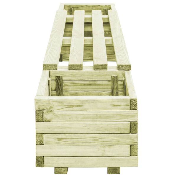 vidaXL Záhradná lavička s kvetináčom, impregnovaná borovica