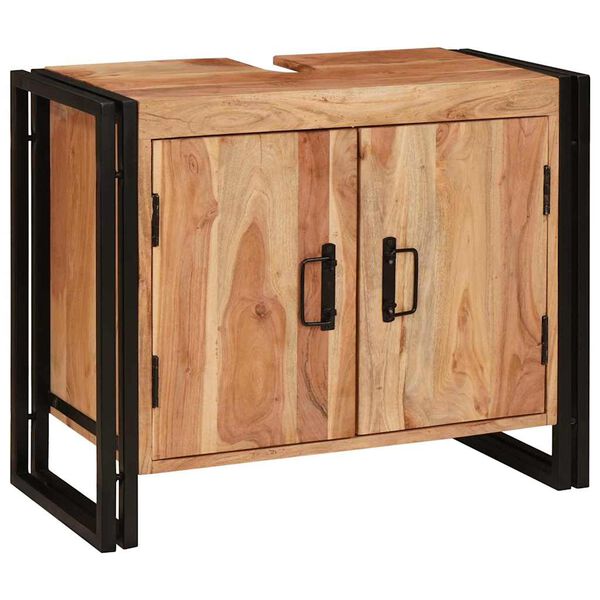 vidaXL Skrinka pod um&yacute;vadlo Hned&aacute; 71 x 33 x 58 cm Pevn&eacute; ak&aacute;ciov&eacute; drevo