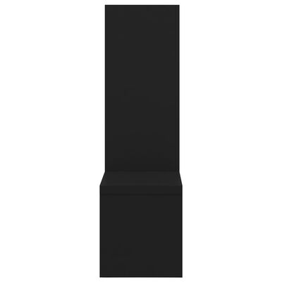 vidaXL Nástenné police 2 ks, čierne 50x15x50 cm, kompozitné drevo