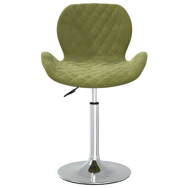 vidaXL Otočn&eacute; jed&aacute;lensk&eacute; stoličky 4 ks bledozelen&eacute; zamatov&eacute;