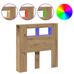 vidaXL Čelo s LED dub artisan 100x18,5x103,5 cm kompozitn&eacute; drevo