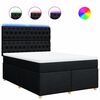 vidaXL Posteľn&yacute; r&aacute;m boxspring s matracom čierny 140x200 cm l&aacute;tka