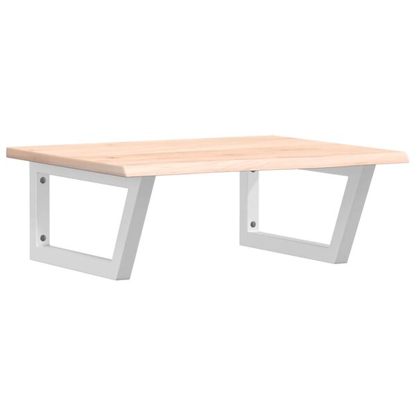 vidaXL Polica pod um&yacute;vadlo, n&aacute;stenn&aacute;, oceľ a dubov&yacute; mas&iacute;v