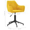 vidaXL Otočn&aacute; jed&aacute;lensk&aacute; stolička horčicovo-žlt&aacute; zamatov&aacute;
