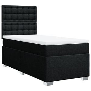 vidaXL Boxspring posteľ s matracom čierna 100x200 cm l&aacute;tka