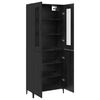 vidaXL Highboard 2 pcs Čierny dub Kompozitn&eacute; drevo