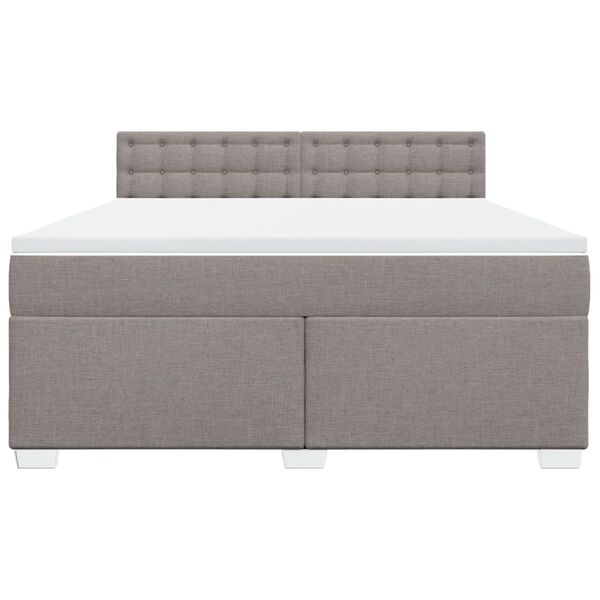 vidaXL Posteľn&yacute; r&aacute;m boxspring s matracom sivohned 180x200 cm l&aacute;tka